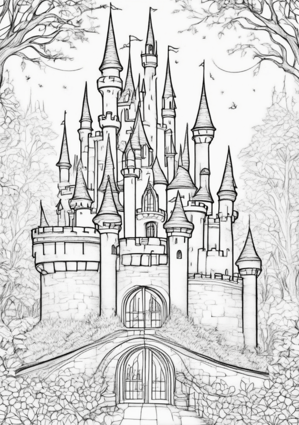 Christmas Castle Coloring Book for Peaceful Creativity - 11 Pages - Image 4