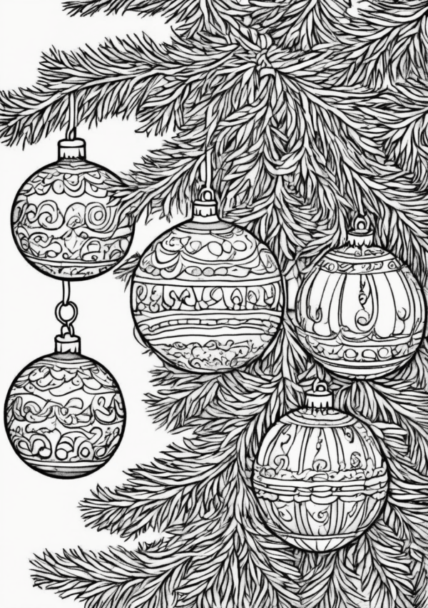 Unique Christmas Ornament Coloring Pages - 11 Pages - Image 2