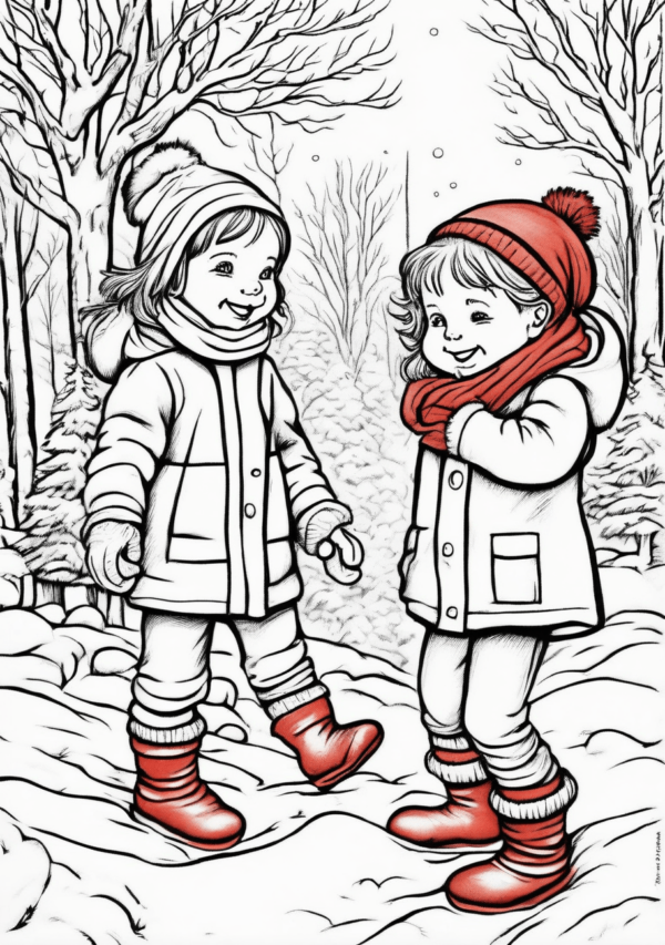 Christmas Coloring Book: Winter Kids Edition - 11 Pages - Image 3