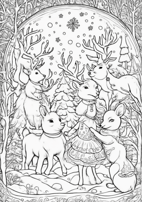 Christmas Coloring Book for Relaxation and Creativity - 11 Pages - Image 4