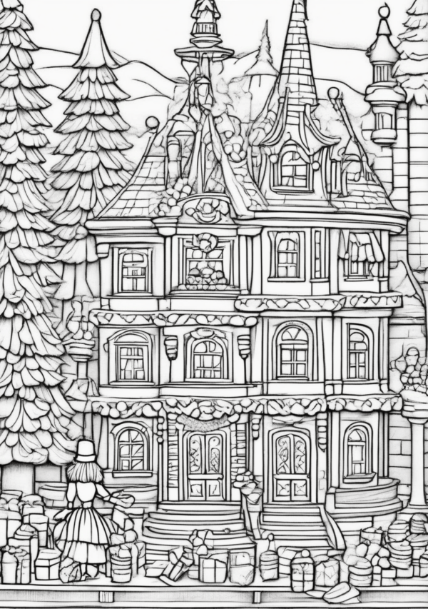 Christmas Coloring Book with Intricate Festive Designs - 11 Pages - Image 2