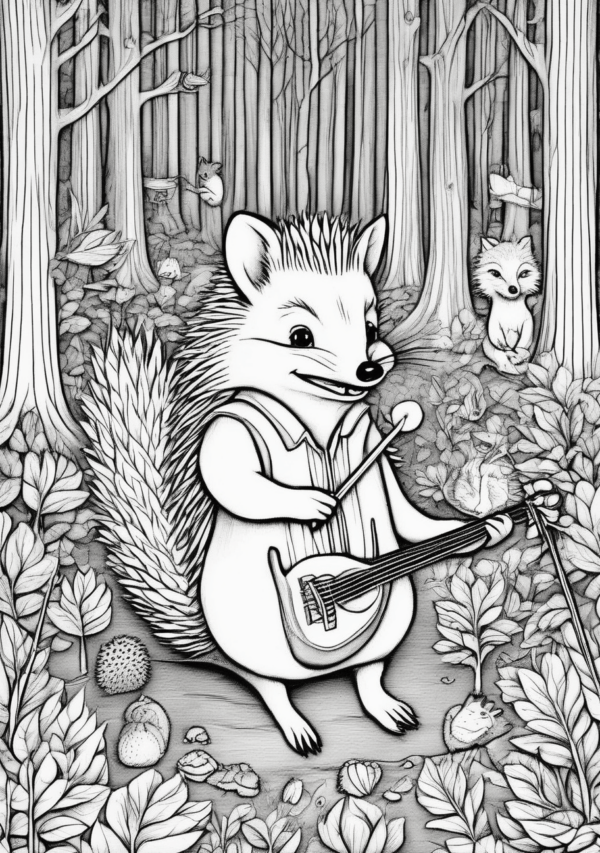 Christmas Coloring Book with Cute Hedgehog Designs - 11 Pages - Image 4