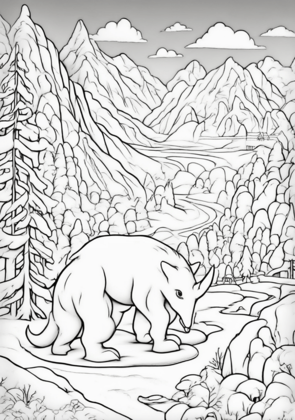 Christmas Coloring Book: Winter Wonderland Animals - 11 Pages - Image 3