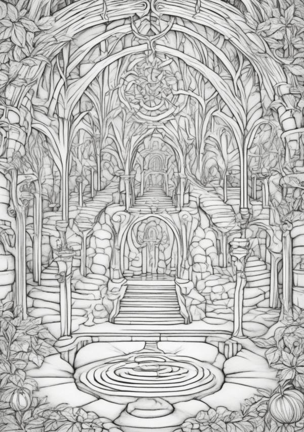 Christmas Fantasy Coloring Book Digital Download - 11 Pages - Image 3