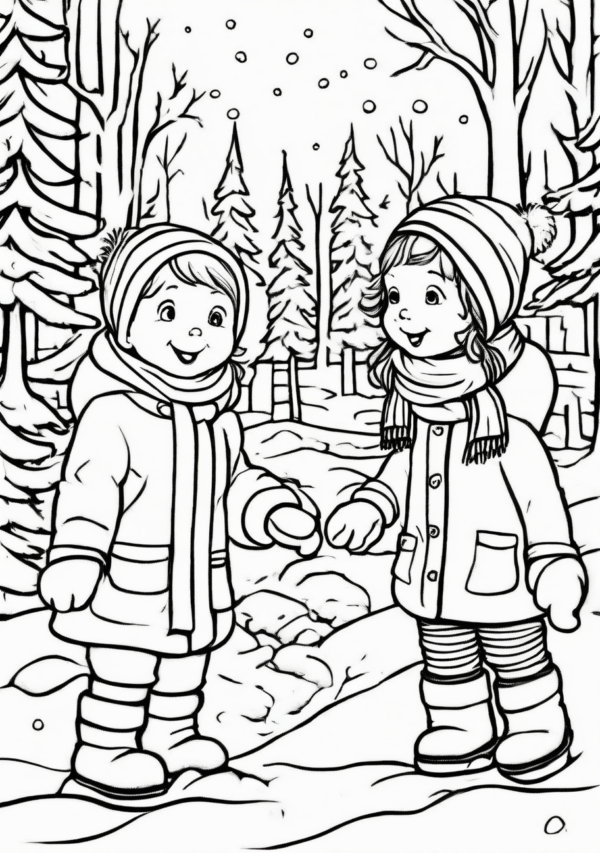 Christmas Coloring Book: Winter Kids Edition - 11 Pages - Image 4