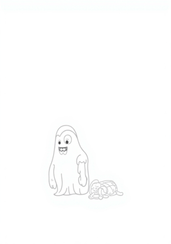 Halloween Ghosts Coloring Book Digital - 11 Pages - Image 3