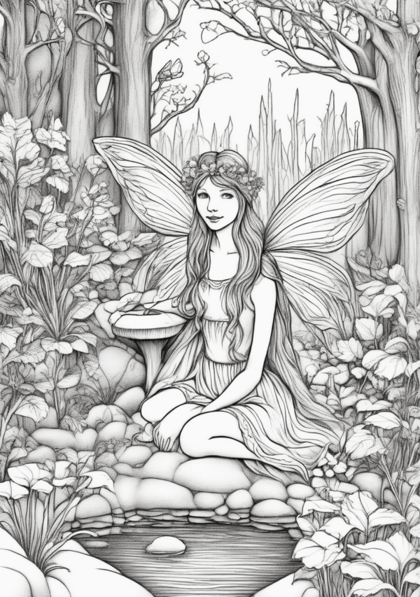 Enchanting Fairy Christmas Coloring Book - 11 Pages - Image 3