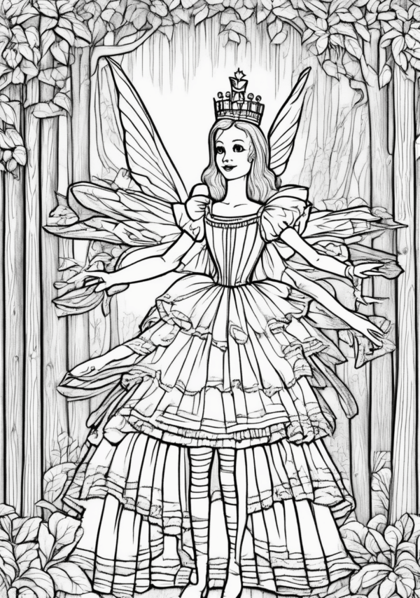 Christmas Fairy Coloring Book for Adults - 11 Pages - Image 4