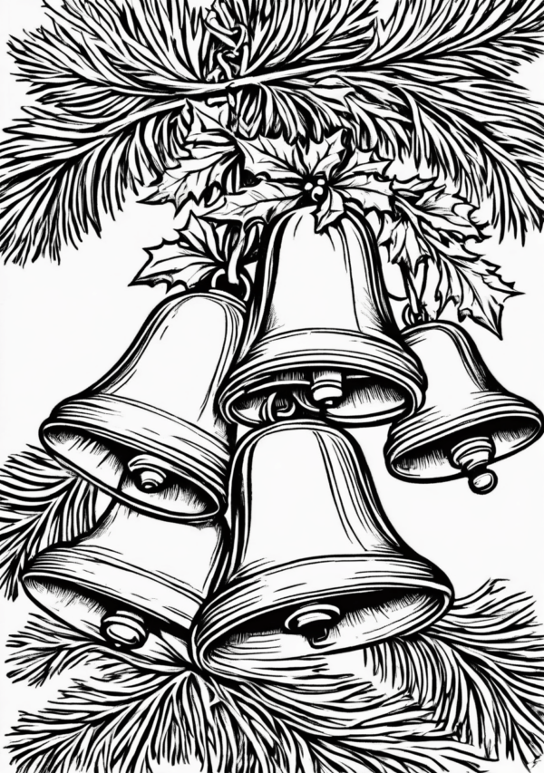 Christmas Bell Coloring Book: Detailed Holiday Designs - 11 Pages - Image 4