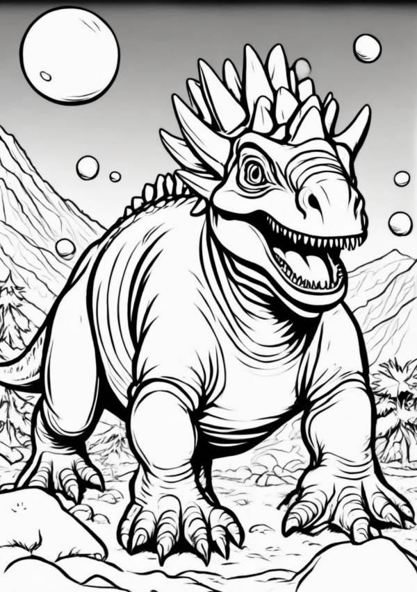 Christmas Dinosaur Coloring Book - Unique Creative Designs - 11 Pages - Image 2