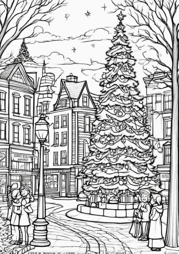 Christmas Coloring Book: Botanical and Nature Scenes - 11 Pages - Image 4