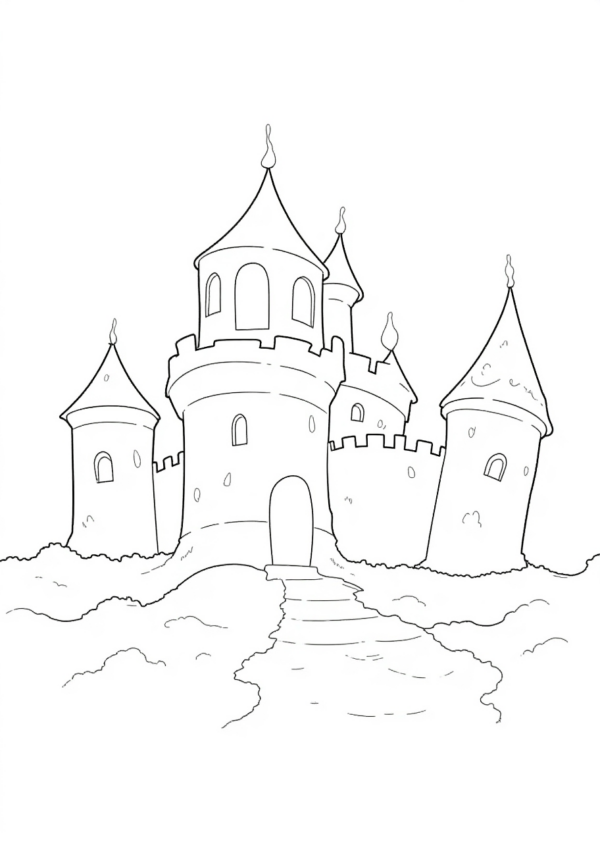 Halloween Castle Coloring Book - Digital Download - 11 Pages - Image 4