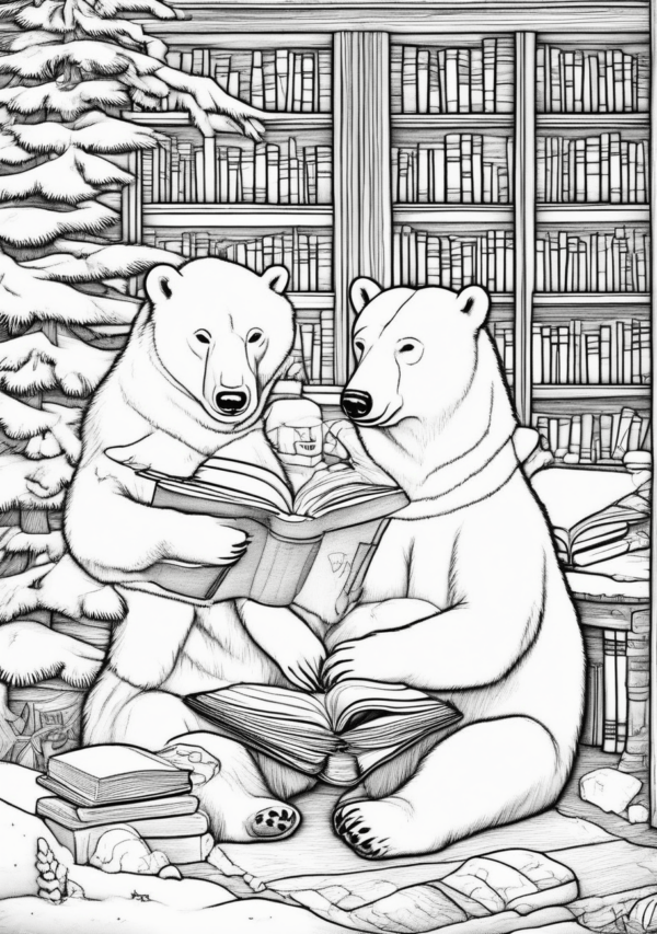 Christmas Coloring Book with Adorable Bears - 11 Pages - Image 4