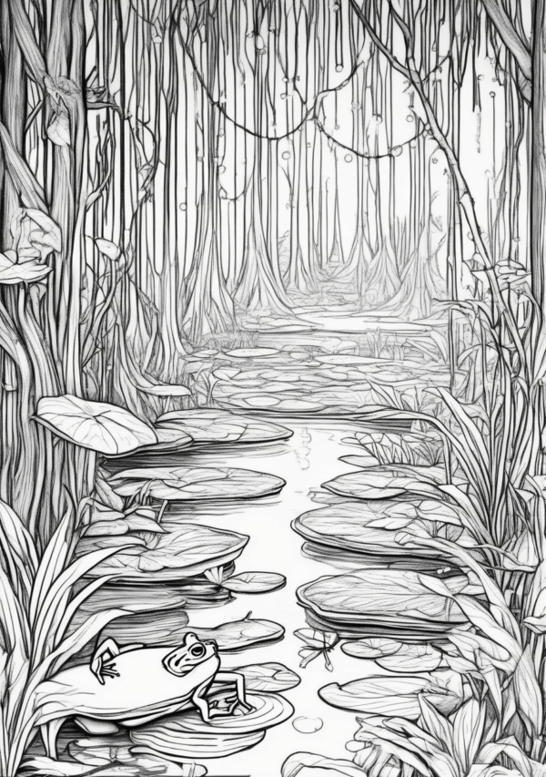 Christmas Coloring Book: Frog Pond Serenity Collection - 11 Pages - Image 3