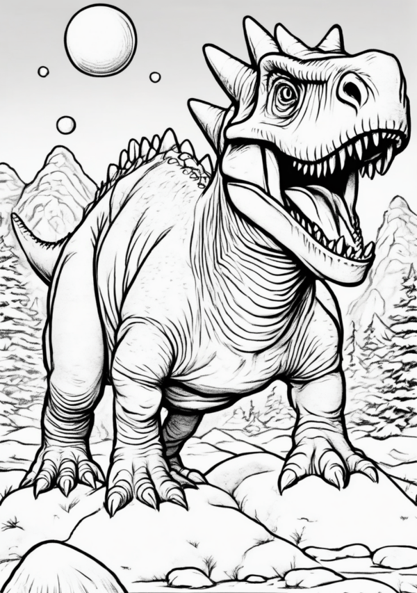 Christmas Dinosaur Coloring Book - Unique Creative Designs - 11 Pages - Image 3