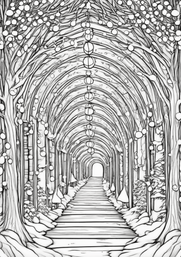 Christmas Gateway Coloring Book Digital Download - 11 Pages - Image 4