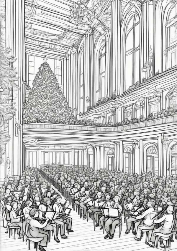 Christmas Symphony: Digital Coloring Book Designs - 11 Pages - Image 4