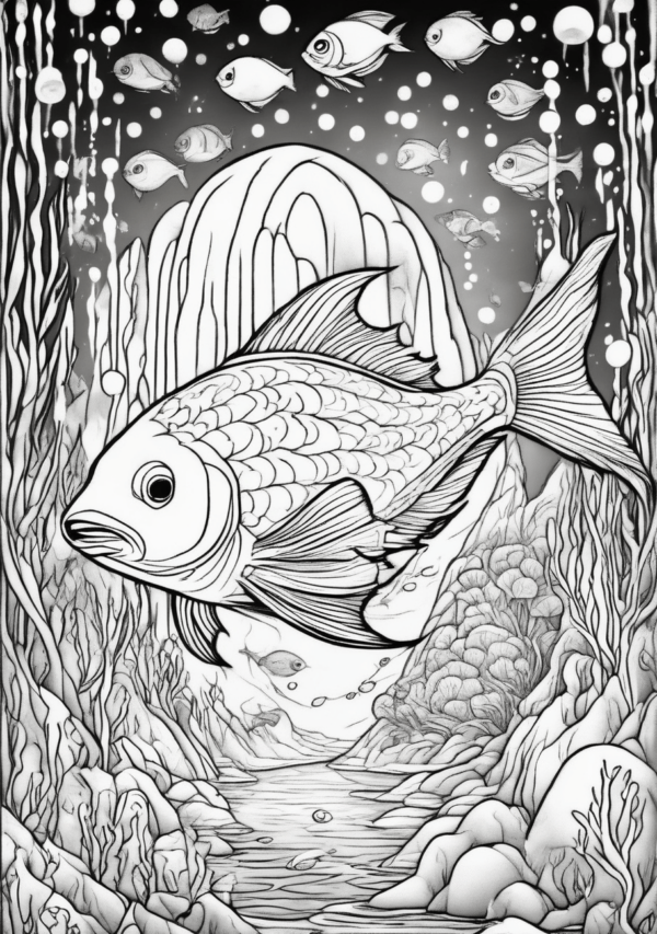 Aquatic Escape: Christmas Coloring Book - 11 Pages - Image 2