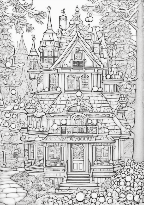 Christmas Coloring Book with Intricate Festive Designs - 11 Pages - Image 3