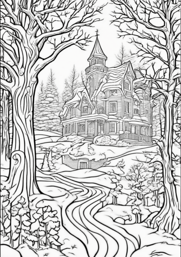 Christmas Wonderland Coloring Book - 11 Pages - Image 3