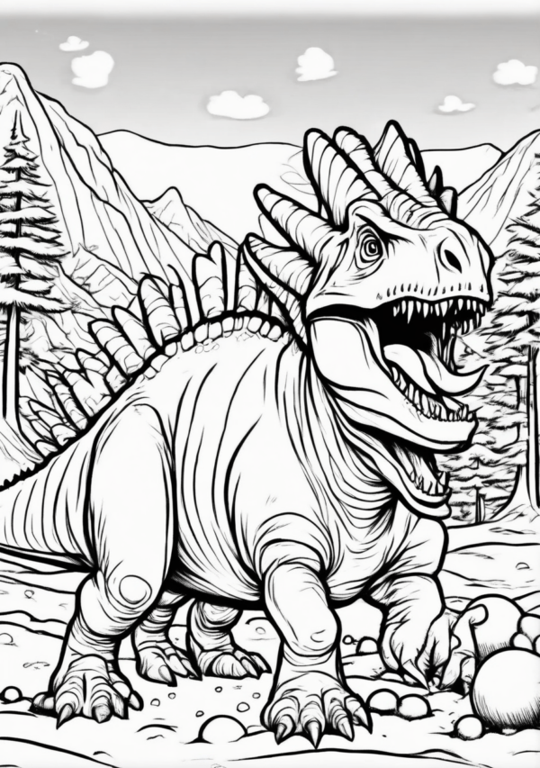 Christmas Dinosaur Coloring Book - Unique Creative Designs - 11 Pages - Image 4