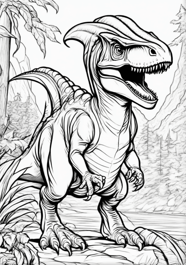 Christmas Dinosaur Coloring Book with Beautiful Designs - 11 Pages - Image 4