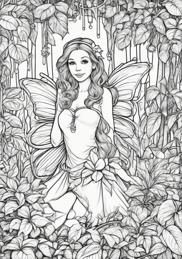 Enchanting Christmas Fairy Garden Coloring Book - 11 Pages - Image 2