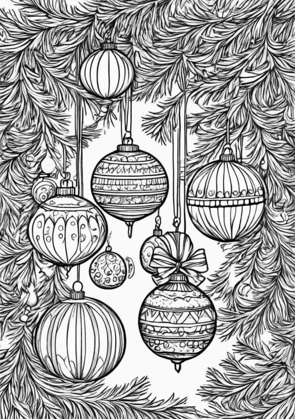 Unique Christmas Ornament Coloring Pages - 11 Pages - Image 4