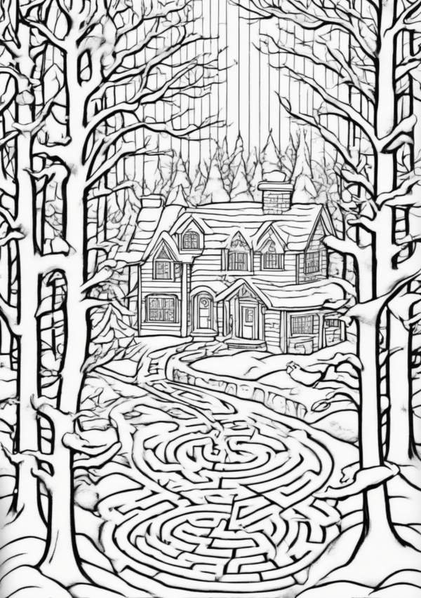 Christmas Wonderland Coloring Book - 11 Pages - Image 4