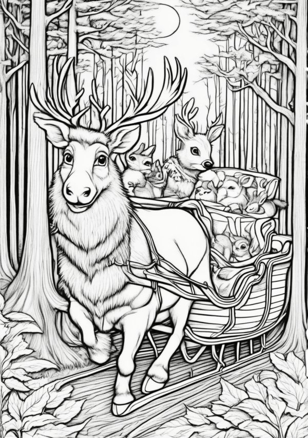 Christmas Wonderland Coloring Book - 11 Pages - Image 4