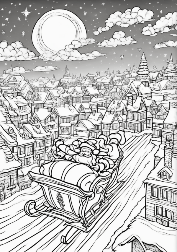 Christmas Wonderland Coloring Book Digital Download - 11 Pages - Image 3