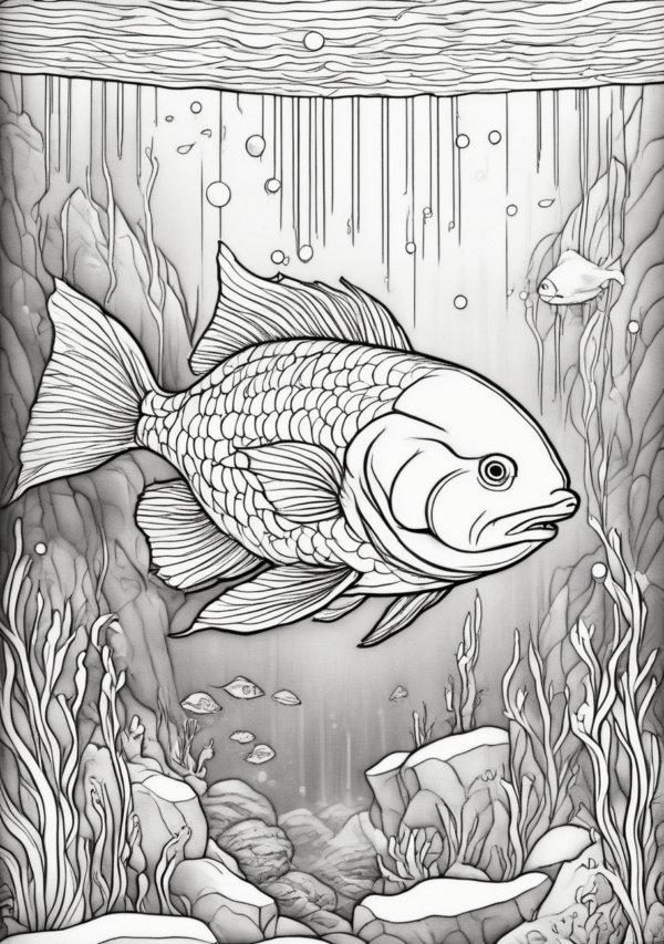 Aquatic Escape: Christmas Coloring Book - 11 Pages - Image 3