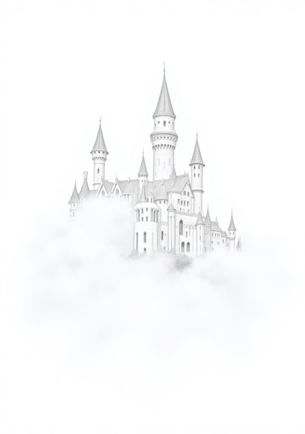 Halloween Coloring Book: Mystical Castle Scenes - 11 Pages - Image 2