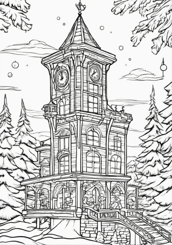 Christmas Wonderland Coloring Book - Digital Download - 11 Pages - Image 3