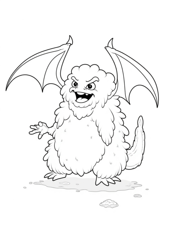 Unique Halloween Monster Coloring Book Digital Download - 11 Pages - Image 4