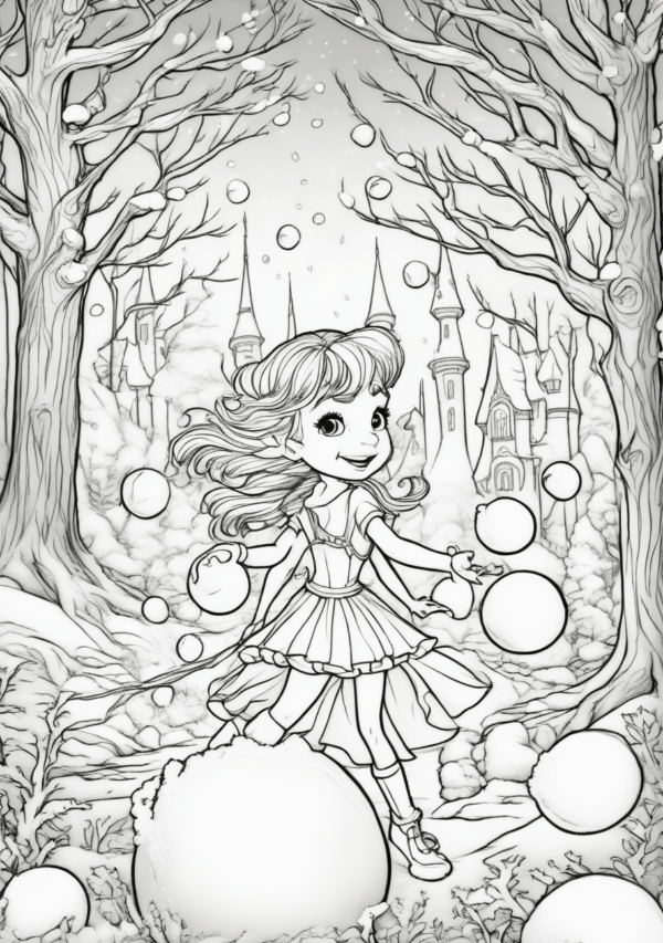 Christmas Wonderland Coloring Book - Digital Download - 11 Pages - Image 4