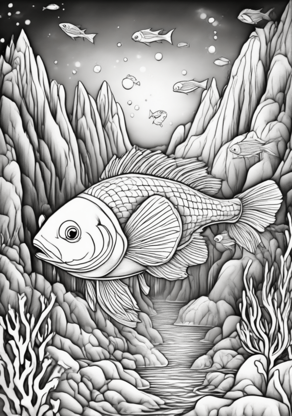 Aquatic Escape: Christmas Coloring Book - 11 Pages - Image 4