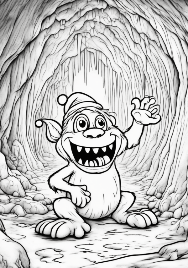 Whimsical Christmas Monster Coloring Book - Digital Edition - 11 Pages - Image 4