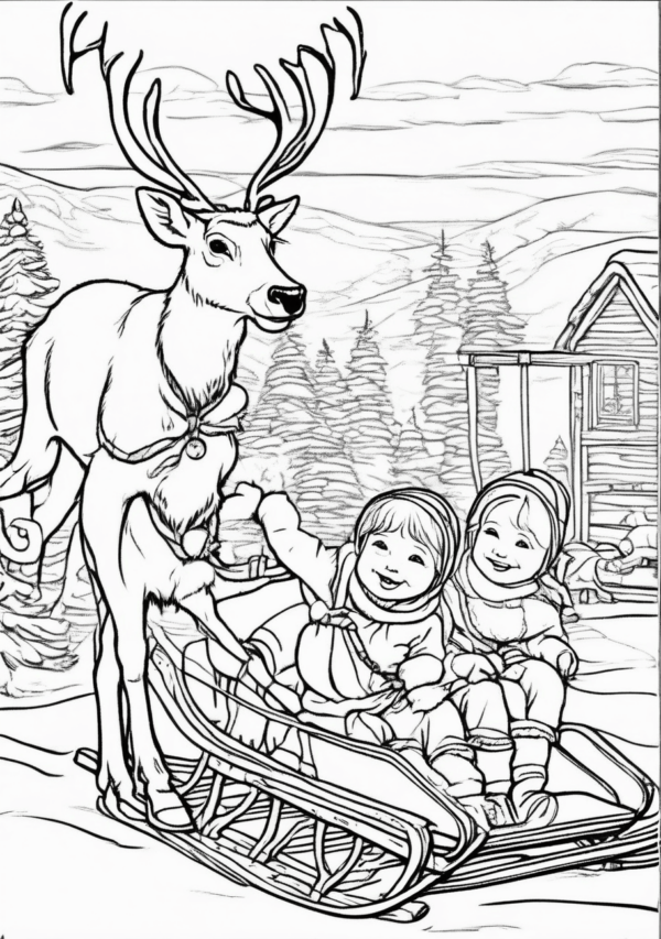 Intricate Christmas Reindeers in Winter Wonderland - 11 Pages - Image 3