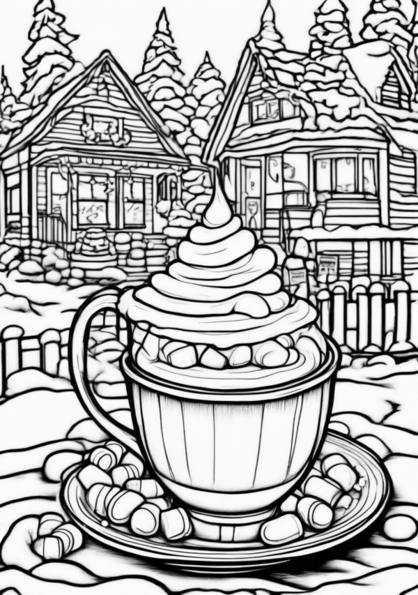 Beautiful Christmas Coloring Book for Relaxation - 11 Pages - Image 2