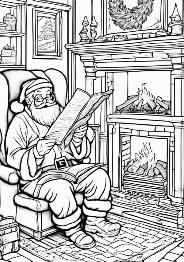 Cozy Christmas Coloring Book Download - 11 Pages - Image 4