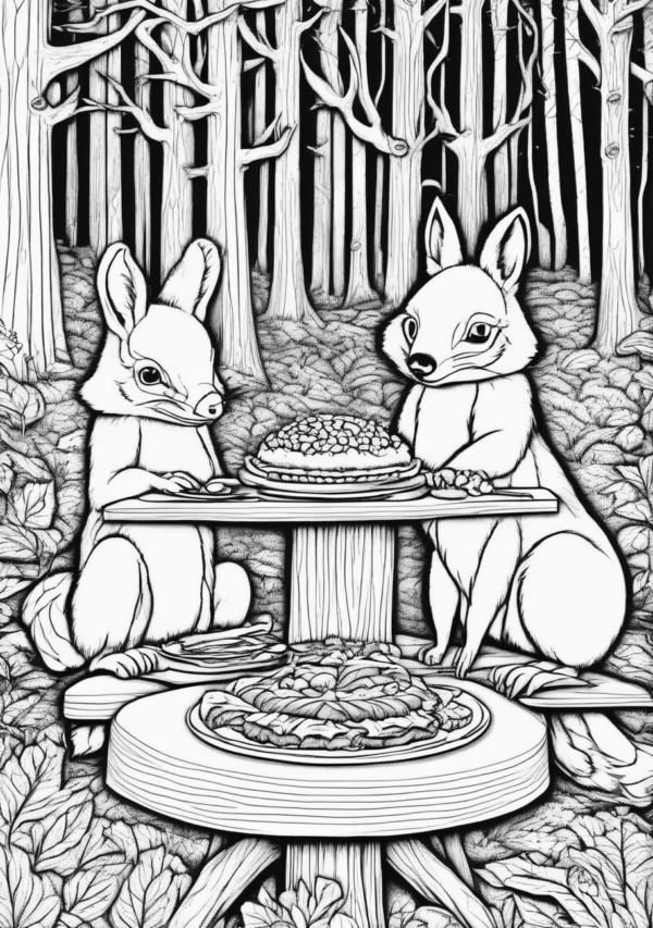 Woodland Friends Christmas Coloring Book - Digital Download - 11 Pages - Image 4