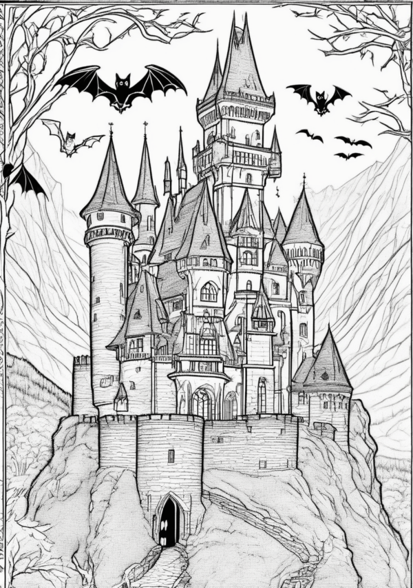 Christmas Castle Coloring Book - Relaxing Designs - 11 Pages - Image 3