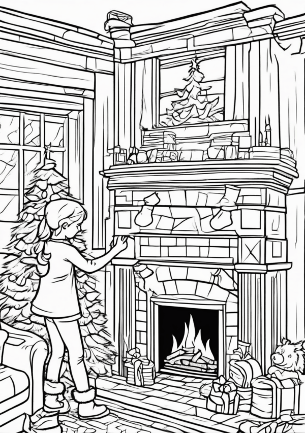 Beautiful Christmas Coloring Book Designs - 11 Pages - Image 4