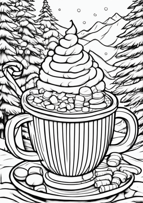 Beautiful Christmas Coloring Book for Relaxation - 11 Pages - Image 4