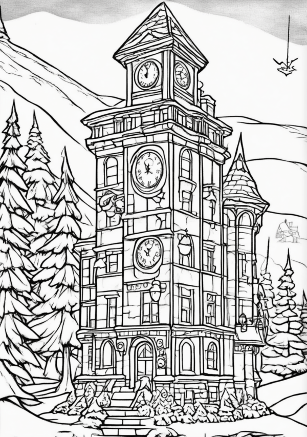 Christmas Wonderland Coloring Book - Digital Download - 11 Pages - Image 4