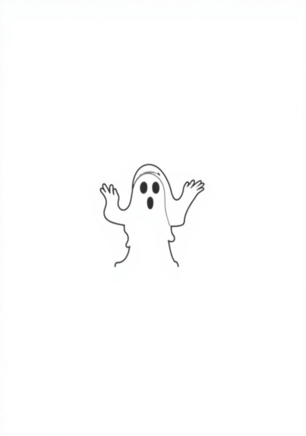 Halloween Ghost Coloring Book - Digital Download - 10 Pages - Image 4