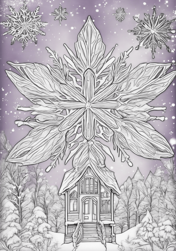 Christmas Fairy Coloring Book - Intricate Winter Scenes - 11 Pages - Image 3