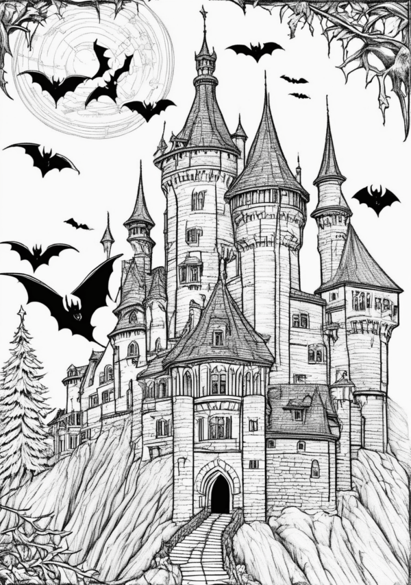 Christmas Castle Coloring Book - Relaxing Designs - 11 Pages - Image 4